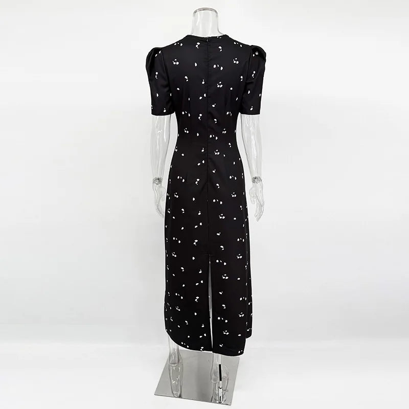 Vestido de Fiesta de Encaje Calado para Mujer
