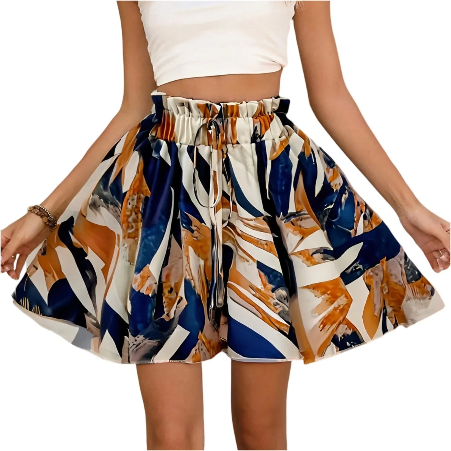 Pantalones Cortos Boho con Cordón para Mujer