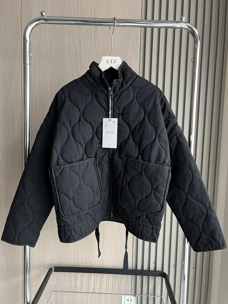 Chaqueta Acolchada Vintage de Algodón