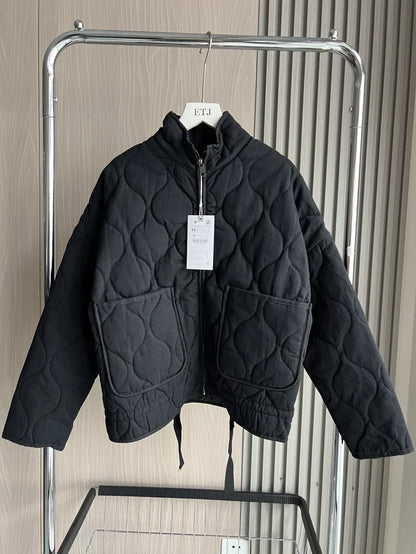Chaqueta Acolchada Vintage de Algodón