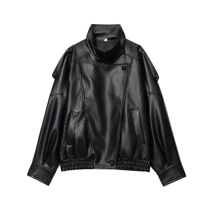 Chaqueta de Cuero Vegano Negro
