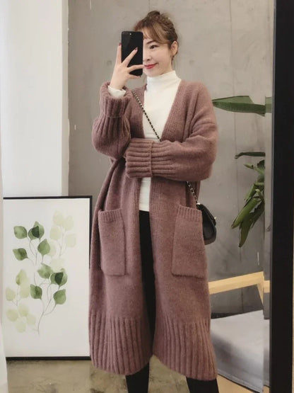 Chaqueta de Punto Larga para Mujer