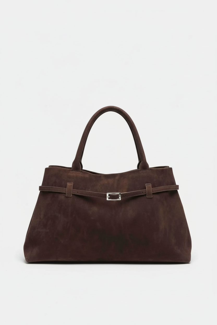 Bolso tote vintage marrón